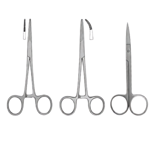 Juego de 23 Piezas de Instrumentos para Cirugía Menor, Kit Quirúrgico de Acero Inoxidable, Portaagujas TC, Tijeras, Pinzas, Bisturí, Reutilizable - Product Image 4