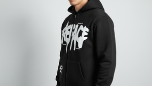 Sweat à capuche zippé pour homme, 100 % coton, couleur unie, style streetwear, écologique, respirant, personnalisable, vente en gros OEM - Product Image 3
