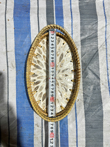 Panier de rangement carré en rotin naturel avec motif mosaïque feuille verte, écologique, empilable, décoration d'intérieur - Product Image 5