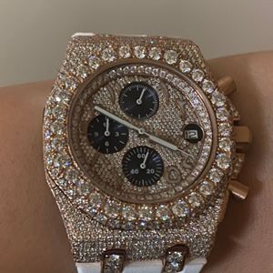 Reloj de Diamantes Cultivados en Laboratorio de Alta Calidad, Totalmente Nuevo, con Incrustaciones de Diamantes Incoloros para Hombre, Precio al por Mayor de la Mejor Calidad - Product Image 1