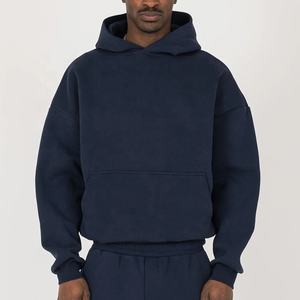 Venta al por mayor hombres Puff impresión de alta calidad de lujo con capucha de peso pesado grueso algodón gota hombro de gran tamaño Boxy Fit sudaderas con capucha - Product Image 4