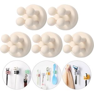 IBetterLife Set di 6 Ganci Multifunzione in Silicone per Spazzolini da Denti, Impermeabili, Autoadesivi, Montaggio a Parete - Product Image 1