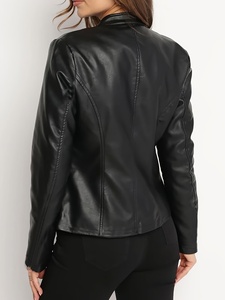 Chaquetas de Cuero para Mujer, Venta al por Mayor de Fábrica, Chaquetas de Motociclista de Cuero Genuino, Ropa Exterior de Moda para Damas - Product Image 2