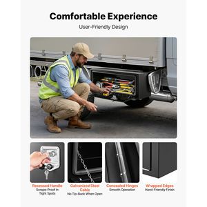 Heavy Duty HDPE Underbody Truck Tool <b>Box</b> 48 X 18 X 18 Inch Waterproof <b>Trailer</b> Storage with Lock Keys - Product Image 6
