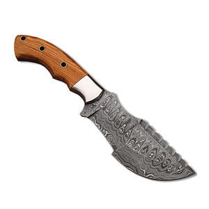 Cuchillos de caza de hoja fija de Damasco, cuchillo de camping para exteriores, cuchillos de supervivencia de Damasco hechos a mano para caza al aire libre - Product Image 4