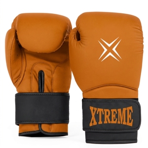 Gants de boxe personnalisés en cuir PU légers et respirants avec fermeture auto-agrippante pour l'entraînement professionnel de MMA et de kickboxing - Product Image 1