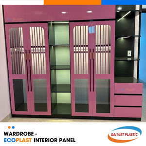 Moderno Negro Rosa Dormitorio Conjunto PVC Interior Panel Vietnam Fábrica de Fabricación - Product Image 5