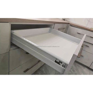 Full Extension Soft Closing Metal Box <b>Slide</b> 270-550mm Galvanized Steel <b>Drawer</b> System for Kitchen Cabinets Bathroom Dining - Product Image 1