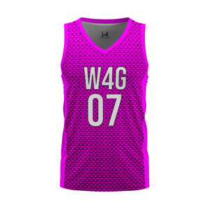 Camisetas de Baloncesto Personalizadas para Adultos, Tallas Grandes, Transpirables, Antibacterianas, con Estampado por Transferencia de Calor, Cuello en V, Sin Mangas, 100% Poliéster - Product Image 2