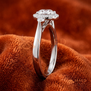 Round Cut Moissanite <b>Solitaire</b> <b>Ring</b> <b>Silver</b> Engagement <b>Ring</b> for Women Elegant Bridal Jewelry Anniversary Gift - Product Image 2