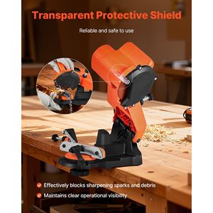 Afilador de Cadenas Eléctrico Profesional de 85W, 5000 RPM, Afilador de Cadenas de Sierra de Banco con 2 Muelas Abrasivas - Product Image 6