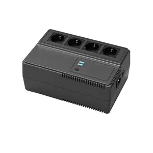 600VA 390W Battery Backup Power Supply and Surge Protector Input Output 230V Backup UPS with 4 UPS Sockets 2 USB port