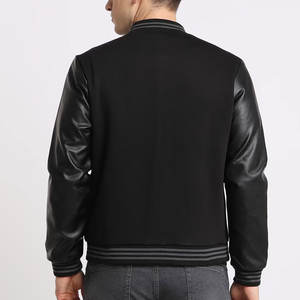 Chaqueta Letterman para hombre de bajo precio y alta calidad, de secado rápido, con parches bordados en grandes cantidades, estilo universitario. - Product Image 4