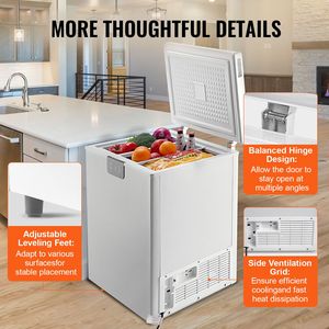 Congelatore a pozzetto compatto da 3,88 Cu.ft / 110 L con 2 cestelli rimovibili, autoportante, con apertura superiore - Product Image 6