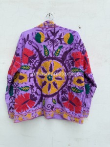 Handmade Cut Work Suzani Jacket <b>Coat</b> Floral Embroidered Jacket With Two Side Pockets Women's <b>Coat</b> - Product Image 4