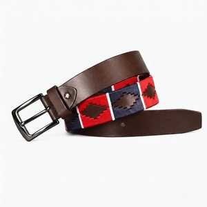 Cinturón de Cuero de Grano Completo con Logotipo Personalizado, Cinturón Gaucho Bordado a Mano para Hombre, Fabricante Directo al por Mayor, Bolsos y Estuches LPB-0084 - Product Image 2