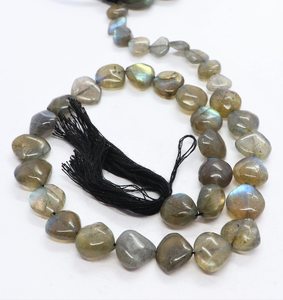 Perles en labradorite naturelle AAA, forme cœur lisse, 8-9 mm, perles de pierre précieuse en labradorite en forme de cœur, 13 pouces, perles de labradorite chatoyantes - Product Image 5