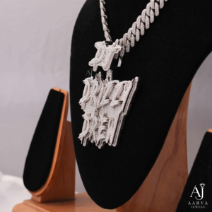 Pendentif en moissanite plaqué or 925, qualité excellente, bijou brillant, cadeau pour homme, disponible au meilleur prix du marché. - Product Image 2
