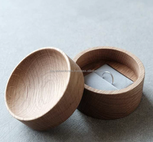 High Quality Walnut Wood Rectangle <b>Ring</b> Box Square <b>Magnetic</b> Closure Engraved Printing Customizable Logo for Wedding Valentine's - Product Image 1