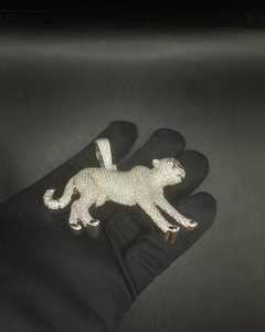 Pendentif Panthère en Argent Sterling 925 Sertie de Pierres, Bijou Hip Hop de Luxe, Collier Pendentif Grand Chat Personnalisé - Product Image 2