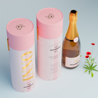 Bouteilles en verre borosilicate de haute qualité avec logo personnalisé INNORHINO, sérigraphiées, couleurs personnalisées, bouchon à vis/bouchon en liège pour Tequila/Eau - Premium