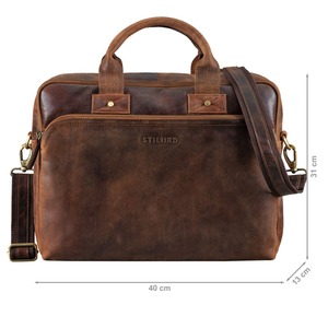 Genuine Leather Business Korean Travel Crossbody Vintage Luxurious <b>Laptop</b> Handbag - Product Image 1