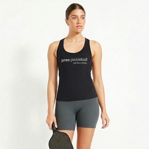 <b>Women's</b> Tank <b>Top</b> and Shorts Set minimalist design with breathable quick dry fabric features premium <b>compression</b> Pickleball kit - Product Image 1