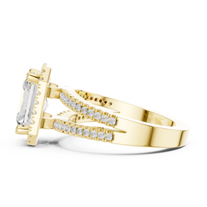 แหวนหมั้นเพชรทรงรัศมี 2 กะรัต ผลิตในห้องปฏิบัติการ ดีไซน์แยกก้าน ทอง 14K พร้อมใบรับรอง IGI ระดับ VS1 สี E สำหรับวันครบรอบแต่งงาน - Product Image 4