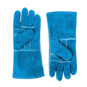 Gants de sécurité en cuir de vachette pleine fleur de qualité supérieure, robustes, renforcés, pour la lutte contre les incendies, la soudure industrielle, style uni - Product Image 4