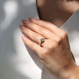 IGI/GIA Lab Grown Cut Diamond Vintage 14K Anillo de boda/compromiso amarillo Unisex Oro blanco fino para fiesta de aniversario-Worthy - Product Image 3