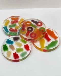 Resin Coasters Elegant Drink Mats Stylish <b>Table</b> <b>Protectors</b> Durable Surface Accessories Collection - Product Image 1