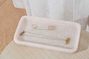 Plateau de service élégant en résine de corail à la mode plateau de bol en terre de qualité pour ensemble de vaisselle meilleur petit plateau de service de bol à salade - Product Image 4