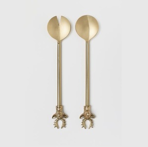 Ensemble de 4 couverts en acier inoxydable poli miroir doré, couteau, fourchette, cuillère, manche long, couverts de luxe - Product Image 3