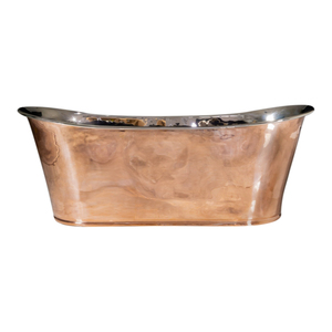 Bañera de Cobre Forjado a Mano de Calidad Premium, Diseño Moderno, Bañera de Cobre Sólido con Pedestal, Ecológica y Personalizable - Product Image 3