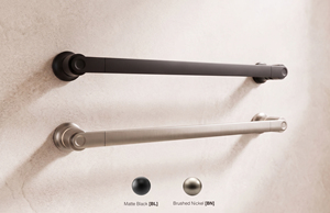 ราวแขวนผ้าเช็ดตัวติดผนังสีดำด้านทันสมัยขนาด 24 นิ้ว L8124 - Product Image 5