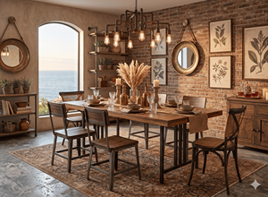 Luxury Solid Mango Wood <b>Dining</b> <b>Table</b> for 4 Iron Metal Legs <b>Dining</b> <b>Table</b> Set <b>Dining</b> Room Furniture Restaurant Furniture - Product Image 2