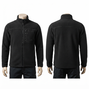 Veste de travail unisexe en polaire douce 320 GSM, logo personnalisé en relief, OEM ODM, imperméable, respirante, à capuche, pour l'hiver - Product Image 1