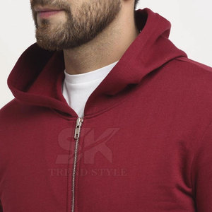 Sudadera con Capucha Lisa de Alta Calidad para Hombre, Diseño Personalizado, Cierre Completo, Color Sólido, Ropa Casual, Talla Grande - Product Image 6