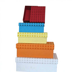 Cajas Sólidas Hechas a Mano de Cartón, Papel de Algodón Reciclado Estampado con Terciopelo, Forma Rectangular, Empaque de Regalo para Festivales - Product Image 1