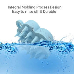 Suministro de fábrica, cerdas de silicona, herramienta de masaje para el aseo de mascotas, cepillo de baño para ducha, cepillo dispensador de champú para perros para mascotas - Product Image 5