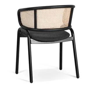 Silla de Comedor de Madera de Teca Personalizada, Silla de Restaurante de Madera Maciza con Respaldo de Ratán, para Proyectos de Hostelería y Venta al por Mayor - Product Image 5