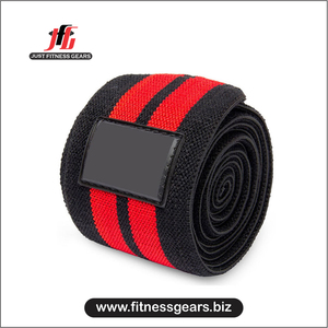 Bandes de genou élastiques en coton robustes personnalisées pour la musculation et le fitness, respirantes avec fermeture auto-agrippante – Vente en gros - Product Image 3