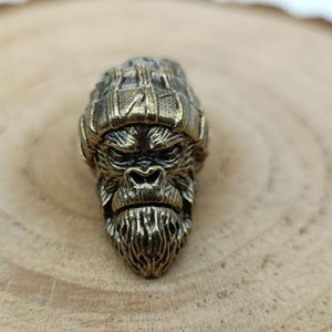 Perles de couteau en laiton modèle Gorilla, accessoires pour bracelets faits main DIY en paracorde, pour activités de plein air et cordes de parapluie - Product Image 1