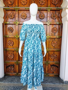 Nuevo Vestido de Verano Estilo Boho Vintage Retro, Corte en A, Algodón, Talla Grande XL, Personalizable con Logotipo, Lazo, Casual, Sexy, Manga Corta, Maxi, ODM - Product Image 2