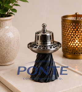 Luxury Metal Bakhoor Burner Minimalist Spiral Base Mabkhara For Oud & Frankincense Elegant Home <b>Decor</b> & Ramadan Spiritual Gifts - Product Image 2