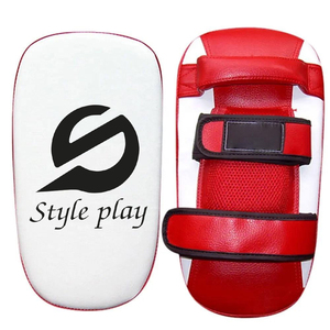 High Quality Genuine Leather Boxing <b>Kick</b> <b>Shield</b> Custom Training MMA Curved Design Muay Thai <b>Kick</b> <b>Shield</b> - Product Image 1