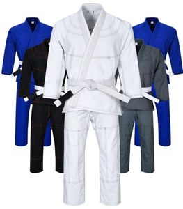 Uniformes de Jiu Jitsu Brasileño Unisex 100% Algodón Personalizables Transpirables y Duraderos para MMA, Gracie Barra, Karate y Judo - Product Image 2