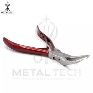 Custom Logo Manufacturer Top Quality Red Coated Hair Extension Removal Tool Kit Fitting Pliers <b>Threader</b> Loop <b>Needle</b> Set - Product Image 5
