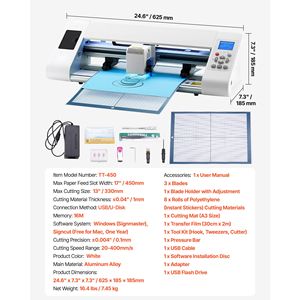 Macchina da Taglio Vinile con Rilevamento Automatico dei Bordi e Software di Design, Compatibile con Materiali e Filamenti per Forniture Artigianali - Product Image 5