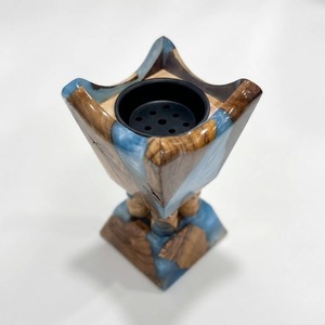 Quemador de incienso árabe Mubkhar hecho a mano de primera calidad con madera de ia y resina epoxi, soporte de incienso de lujo para Oud, Bakhoor, Hom - Product Image 5